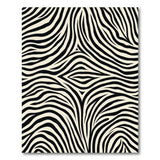 Bold Geometric Modern Bold Black White Zebra Stripe Area Rug