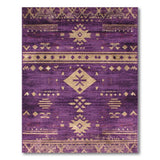 Purple Gold Southwestern Geometric Area Rug