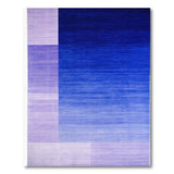 Purple to Blue Ombre Geometric Area Rug