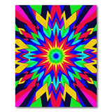 Multi-color and Patterns Geometric Modern Vibrant Starburst Multi-Color Geometric Area Rug