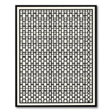 Black White Interlocking Geometric Area Rug