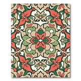 Coral Floral Persian Area Rug