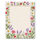 Daisy Lavender Floral Border Area Rug