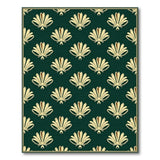 Emerald Green Scallop Shell Area Rug