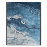 Indigo Wave Abstract Area Rug