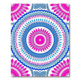 Multi-color and Patterns Vibrant Pink Mandala Tribal Area Rug