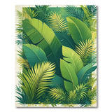 ODIKA Tropical Banana Leaf Washable Rug - Low Pile Non-Slip Botanical Area Rug