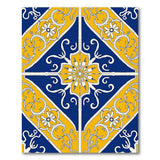 Navy Blue Gold Persian Pattern Area Rug