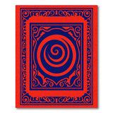 Red Navy Spiral Medallion Persian Rug
