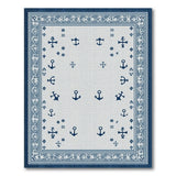 Nautical Navy Anchor Area Rug