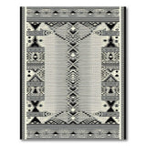 Heritage Tribal Black White Geometric Tribal Area Rug