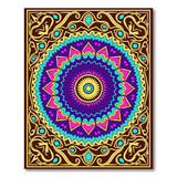 Vibrant Purple Mandala Persian Area Rug