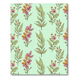 Vintage Floral Green Area Rug