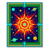 Multi-color and Patterns Cosmic Starburst Area Rug