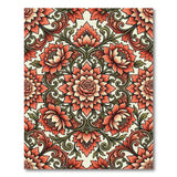 Vintage Red Floral Ornate Area Rug