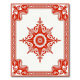 Red Ornate Star Medallion Persian Area Rug