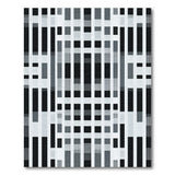Geometric Modern Black White Geometric Stripe Area Rug