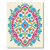 Vibrant Multi-Color Floral Mandala Persian Rug