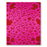 Vibrant Pink Leopard Print Boho Chic Area Rug