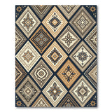 Navy Heritage Tribal Diamond Area Rug
