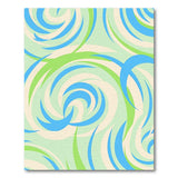 Swirling Blue and Teal Swirling Blue Teal Abstract Area Rug