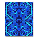 Teal Crystal Hexagon Geometric Area Rug