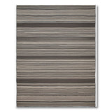 Grey Grey Striped Woven Area Rug