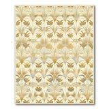 Gold Art Deco Fan Palm Area Rug