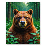 ODIKA Majestic Bear Forest Washable Low-Pile Area Rug - Non-Slip & Pet Friendly