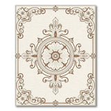 Ornate Floral Medallion Beige Area Rug