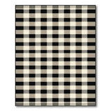 Rustic Black and Beige Buffalo Check Area Rug