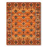 Bold Orange Southwestern Geometric Southwestern Area Rug