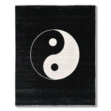 Yin Yang Black White Area Rug