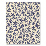 Navy Blue Leaf Vine Cream Area Rug
