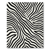 Boho Chic Black and White Bold Zebra Stripe Black White Area Rug