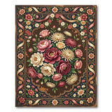 Vintage Floral Peony Bouquet Rug
