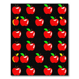 Vibrant Red Apple Fruit Pattern Area Rug