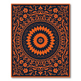 Radiant Orange Mandala Persian Area Rug
