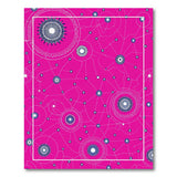 Vibrant Pink Geometric Star Network Area Rug