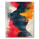 Geometric Abstract Woman Silhouette Rug