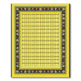 Vibrant Yellow Persian Border Area Rug