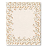 Beige Foliage Border Area Rug