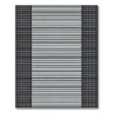 Black White Geometric Stripe Black and White Area Rug