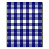 Navy Blue and White Buffalo Check Area Rug