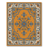 Orange Burnt Orange Persian Medallion Area Rug