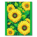 Yellow Vibrant Sunflower Meadow Area Rug