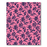 Pink Navy Vine Leaf Area Rug