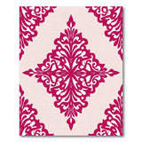 Pink Damask Medallion Floral Area Rug