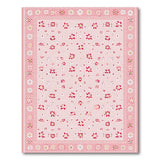 Pink Daisy Scatter Floral Area Rug