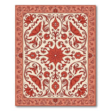Ornate Red Floral Persian Rug